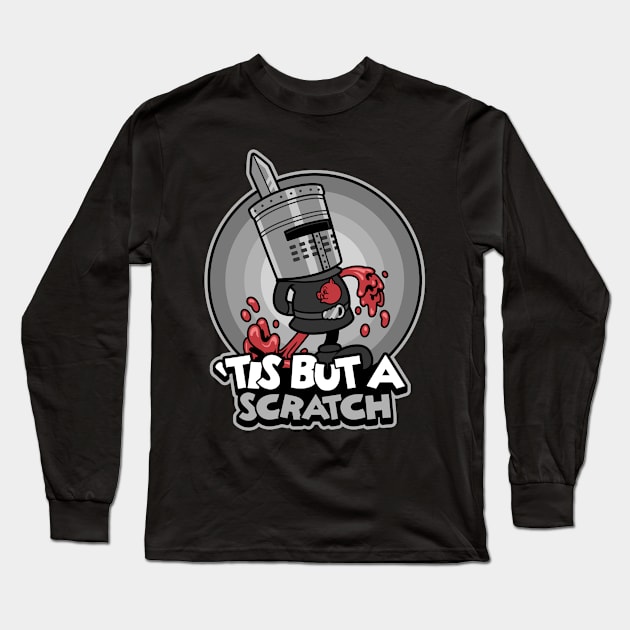 Tis But A Scratch Long Sleeve T-Shirt by harebrained